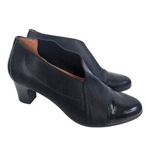 Glove Shoes by Hispanitas Black Booties Slip Ons Heeled Boots Women 38 (US 7)